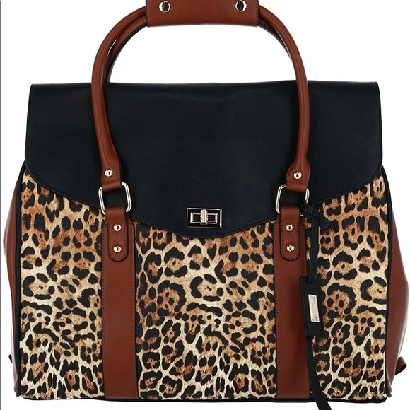 Badgley Mischka Handbags - Badgley Mischka Leopard Print Weekender Bag NWT